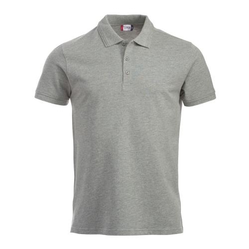Manhattan heren polo grijsmelange,l