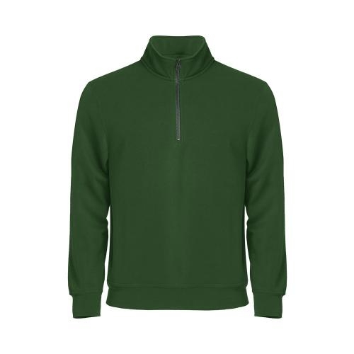 Basic halfzip flesgroen,l