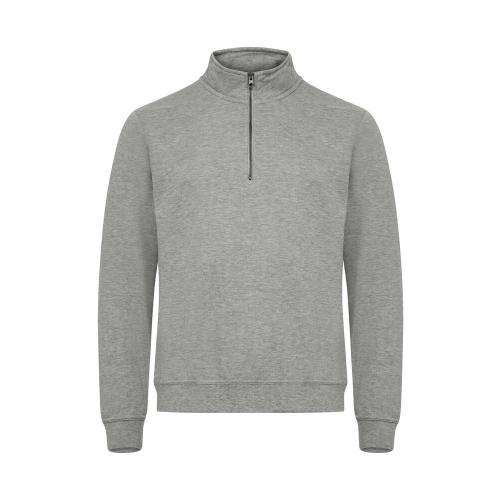 Basic halfzip grijsmelange,3xl