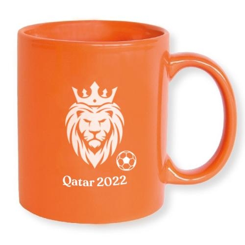 Gekleurde mok Lucas oranje