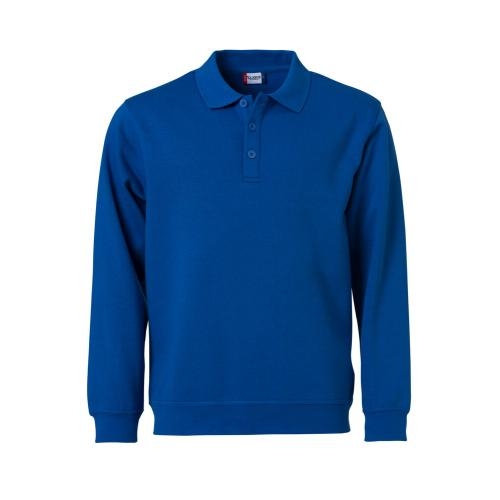 Basic polo sweater kobalt,l
