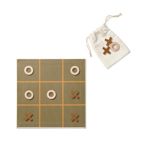 3 klassieke spellen in box VINGA bruin