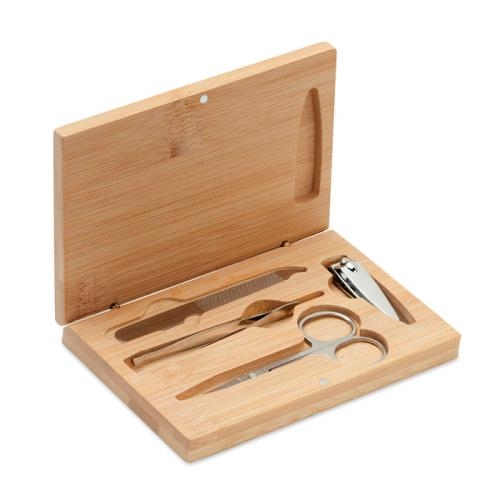 RVS Manicureset Sewa wood