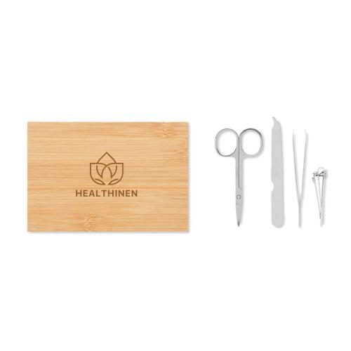 RVS Manicureset Sewa wood