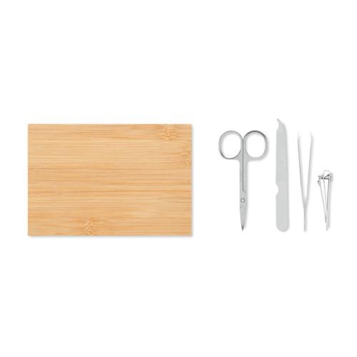 RVS Manicureset Sewa wood
