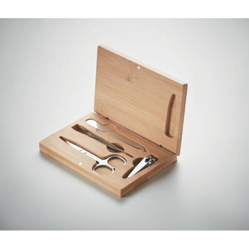 RVS Manicureset Sewa wood