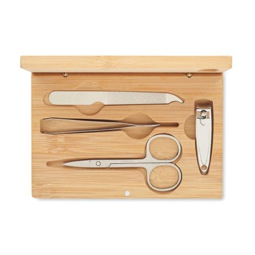 RVS Manicureset Sewa wood
