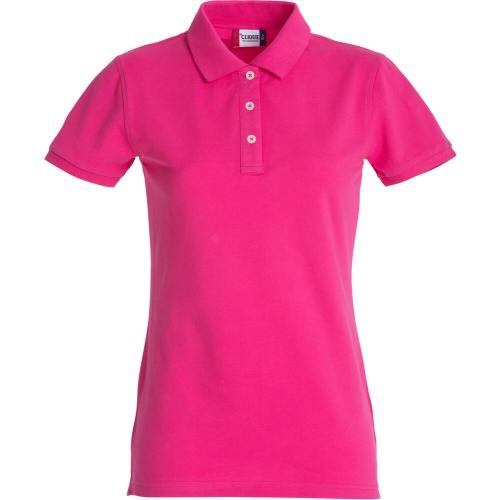 Premium dames polo helder kersen,l