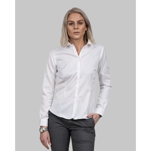 GB01 twill overhemd dames wit,3xl