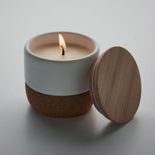 Plantaardige kaars Linen wit