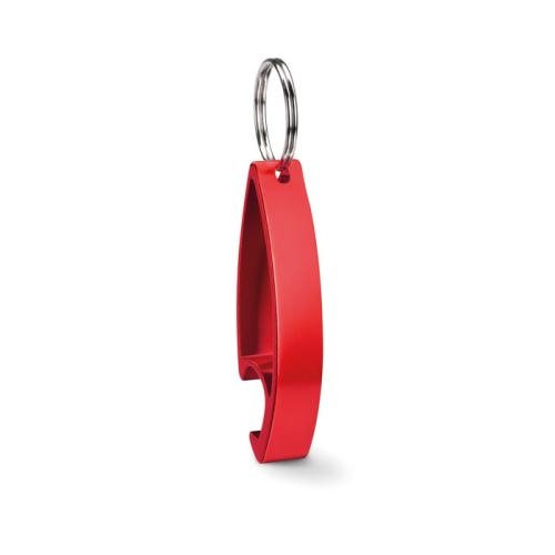 Aluminium sleutelhanger flesopener rood