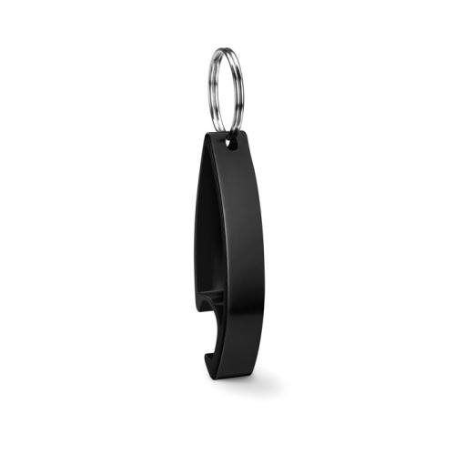 Aluminium sleutelhanger flesopener zwart