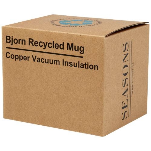 Mok van gerecycled RVS Bjorn 360 ml donkerblauw