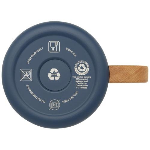 Mok van gerecycled RVS Bjorn 360 ml donkerblauw