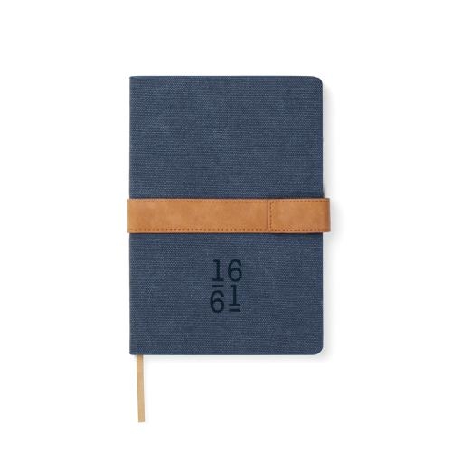 RCS recycled canvas notitieboek donkerblauw