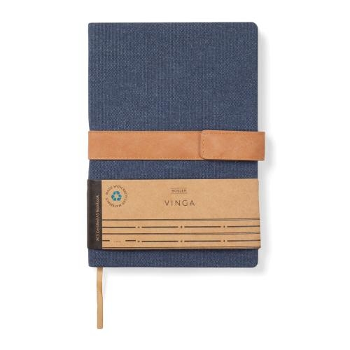 RCS recycled canvas notitieboek donkerblauw