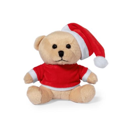 Teddybeer met kerstmuts standaard