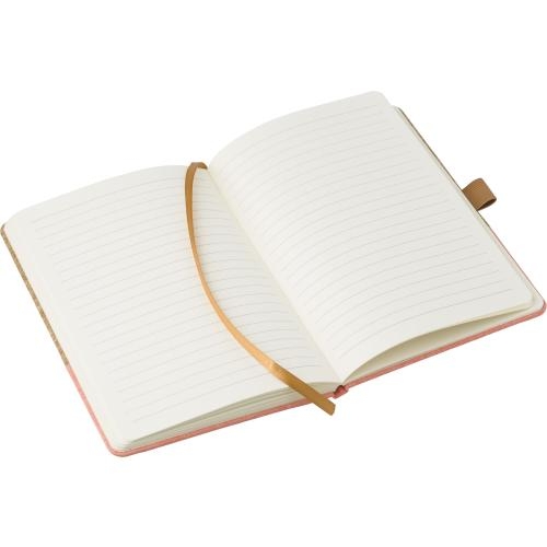 Kurk en katoenen notitieboekje Trevor rood