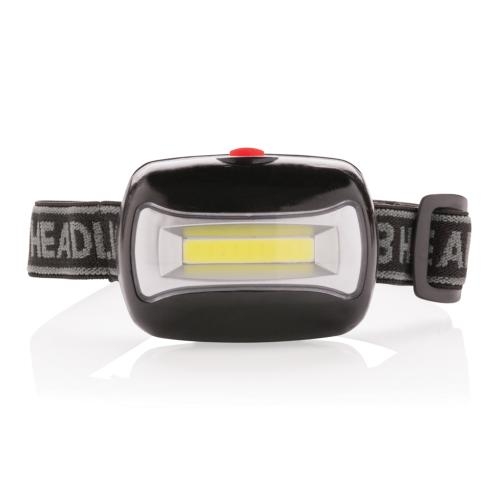 COB hoofdlamp zwart