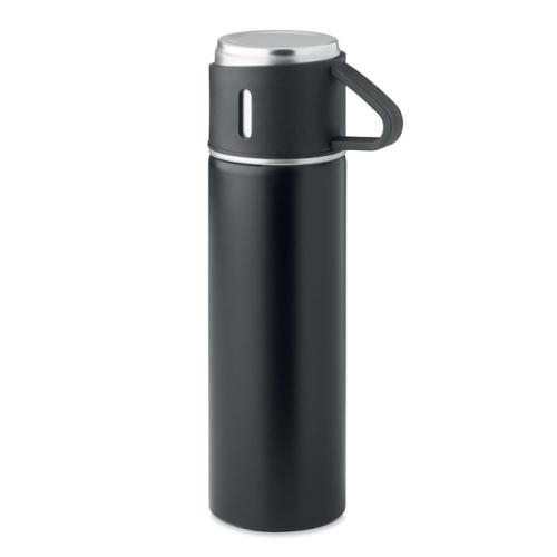 Dubbelwandige fles 420 ml Tonia zwart