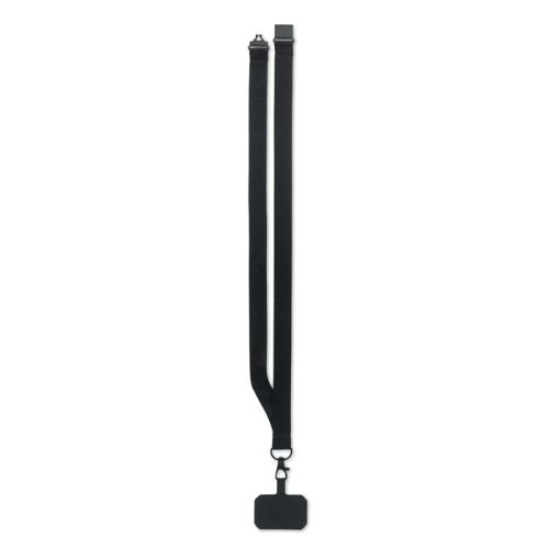 Lanyard met telefoonhouder Ameste zwart