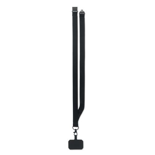 Lanyard met telefoonhouder Ameste zwart