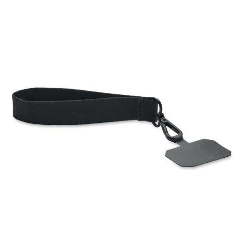 Polsband met telefoonhouder Celeste zwart