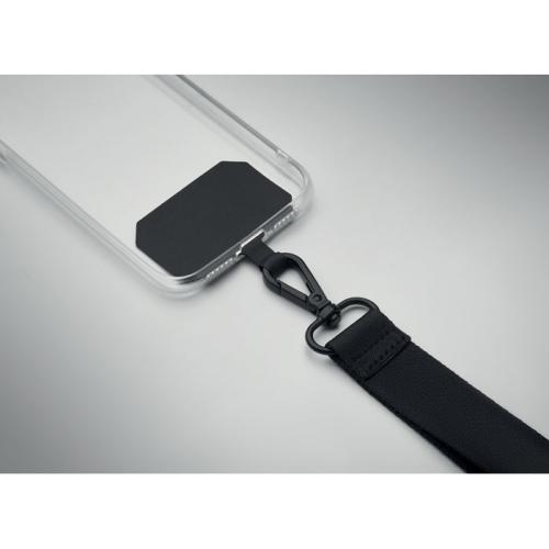 Polsband met telefoonhouder Celeste zwart