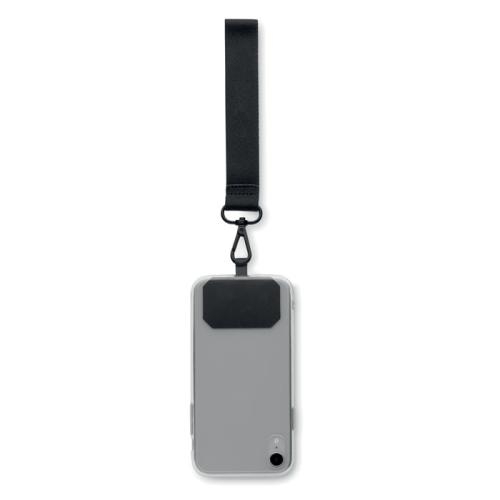 Polsband met telefoonhouder Celeste zwart