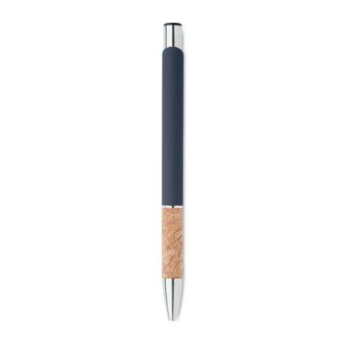 Pen van aluminium en kurk Veria blauw