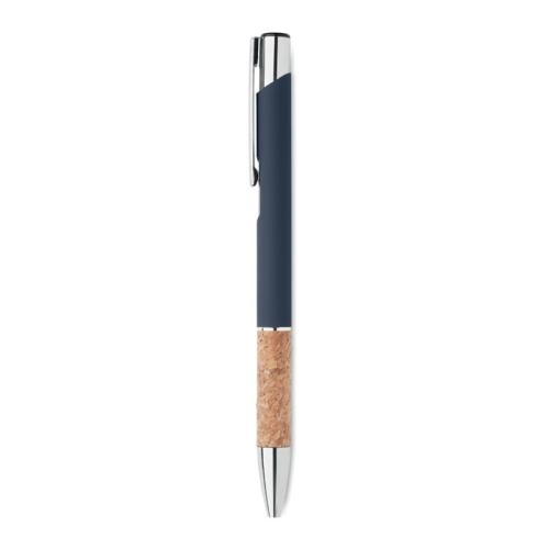 Pen van aluminium en kurk Veria blauw