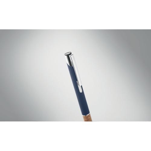 Pen van aluminium en kurk Veria blauw