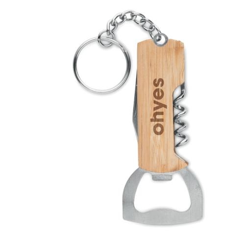 Sleutelhanger bamboe multitool All-in wood