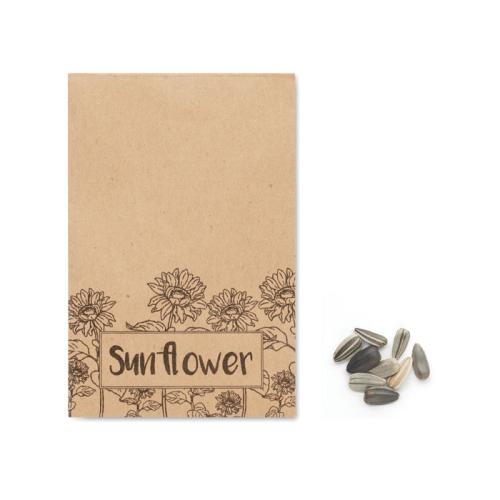 Zonnebloemzaadjes in envelop Girasol beige