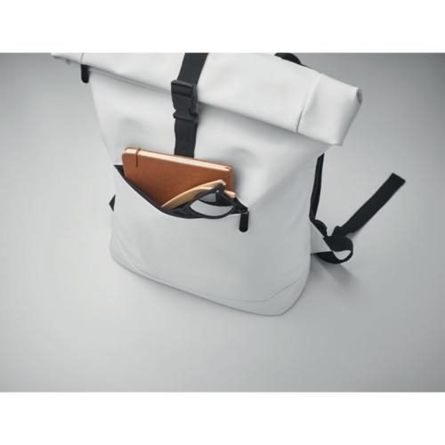 PU laptop rolltop rugzak Bai roll wit