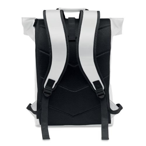PU laptop rolltop rugzak Bai roll wit