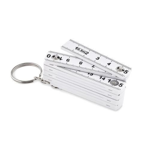 Sleutelhanger duimstok 50 cm wit