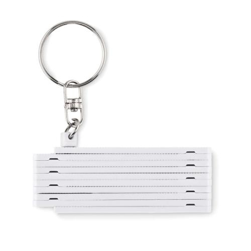Sleutelhanger duimstok 50 cm wit