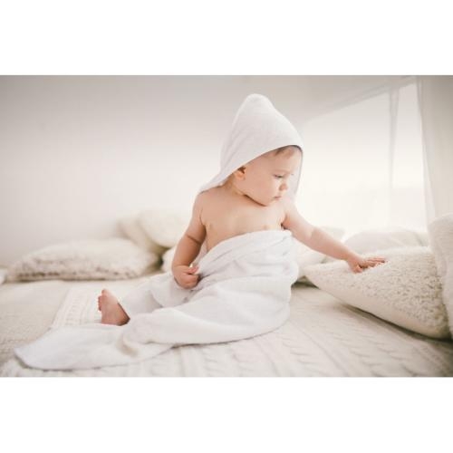 Katoenen babycape Hugme wit
