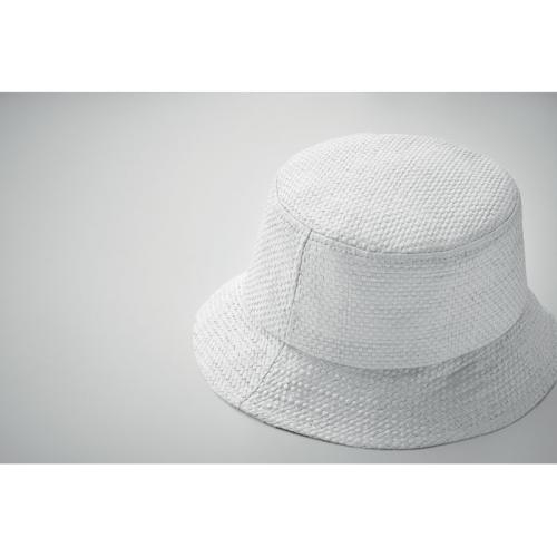 Zonnehoed papierstro wit