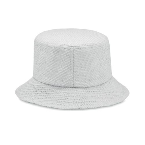 Zonnehoed papierstro wit