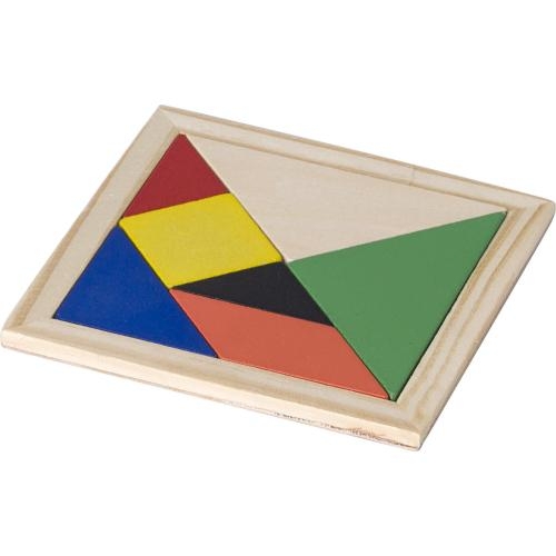 Houten tangram Maximilian bruin