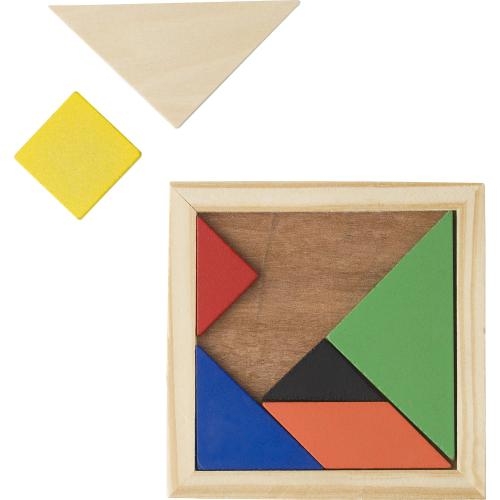 Houten tangram Maximilian bruin