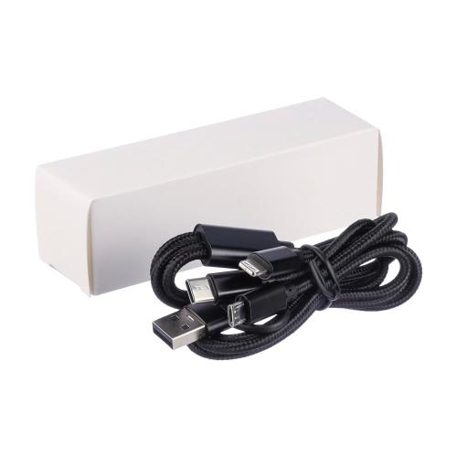 Nylon oplaadkabel Leif zwart