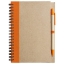 A5 gerecycled notitieboekje met pen oranje