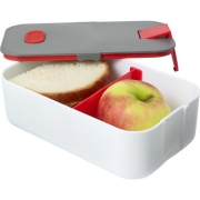 PP en siliconen lunchbox rood