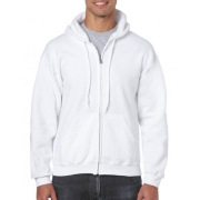 Gildan hooded zip sweater wit,l