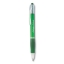 Pen met rubberen grip transparant groen