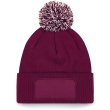 burgundy/off white