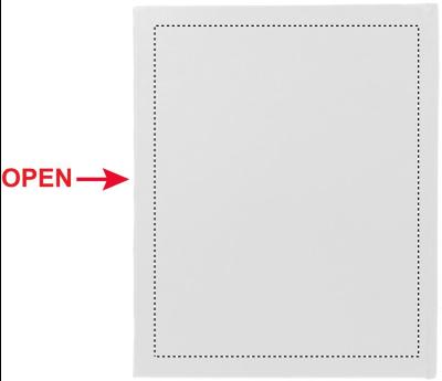 Opdruk achterkant zeefdruk